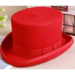 Cilindro Classico Lana Stile Vittoriano Rosso | Agile Italia