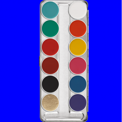 Aquacolor Kryolan Tavolozza Metallo - Da 6 /12 / 24 colori