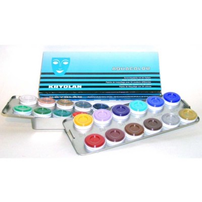 Aquacolor Kryolan Tavolozza Metallo - Da 6 /12 / 24 colori