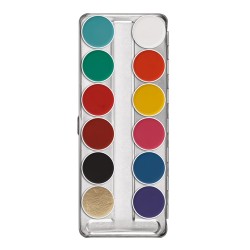 Aquacolor Kryolan Tavolozza Metallo - Da 6 /12 / 24 colori