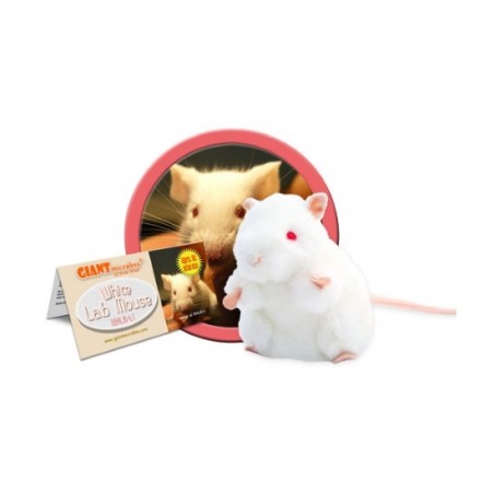 GIANTMICROBES PELUCHE TOPO BIANCO (CAVIA) White Lab Mouse
