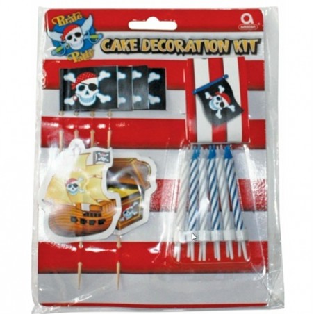 KIT DECORAZIONE TORTA PIRATI