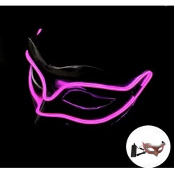 Mezza Maschera Led Luminosa Fucsia | Agile Italia