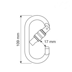 Moschettone D-Pro Lock Camp 50 kN | Agile Italia