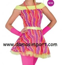 Vestito Clown Donna Righe Fluo | Agile Italia