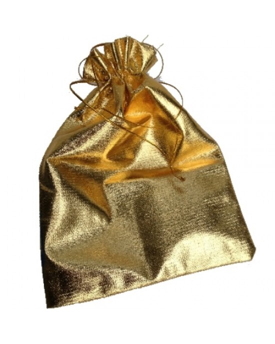 SACCHETTO CUSTODIA PORTAPALLINE METAL ORO