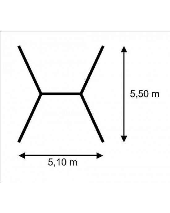 PORTICO STRUTTURA AEREA VOLTIGE - sbarra 2,60mt