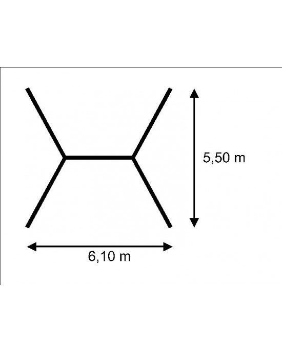 PORTICO STRUTTURA AEREA VOLTIGE - sbarra 3,60mt