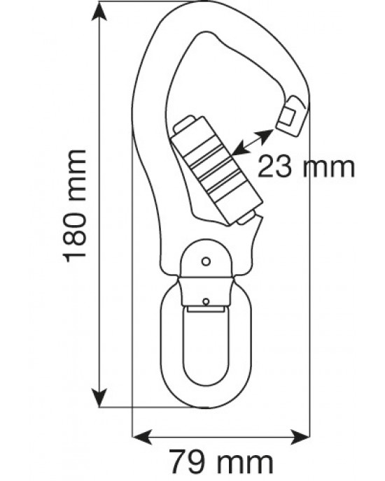 MOSCHETTONE AUTOBLOCCANTE CON SWIVEL