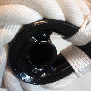 TRAPEZIO 55 cm  BIANCO VOLTIGE corde 1,50mt
