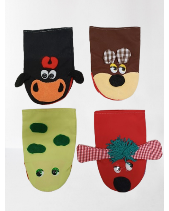 BURATTINI MUCCA ORSO CANE RANA