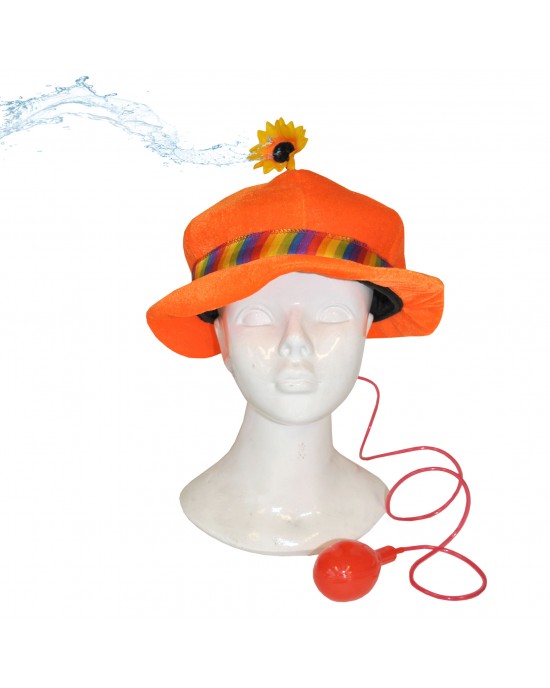 CAPPELLO CLOWN FIORE SPRUZZA ACQUA
