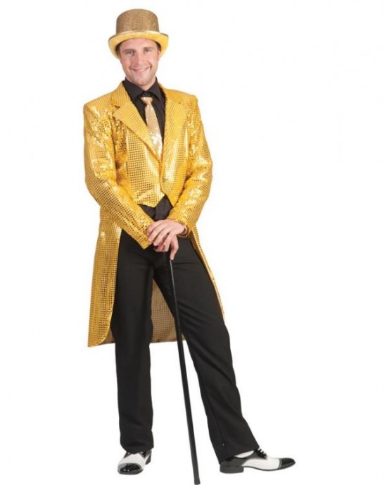 FRAC UOMO PAILLETTES DORATO