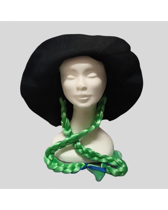 CAPPELLO CON TRECCE VERDI