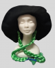 CAPPELLO CON TRECCE VERDI