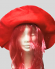 CAPPELLO CON PARRUCCA LISCIA