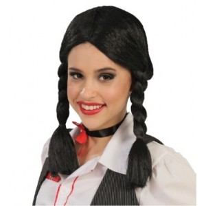 PARRUCCA TRECCE CORTE NERA