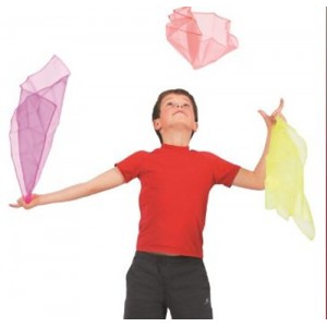 SET 3 FAZZOLETTI DI GIOCOLERIA JUNIOR 40x40 cm