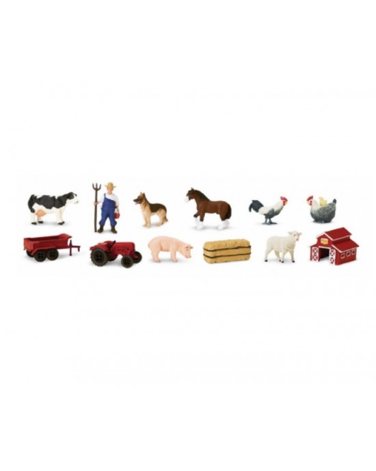 MINIATURE ANIMALI FATTORIA NEL TUBO