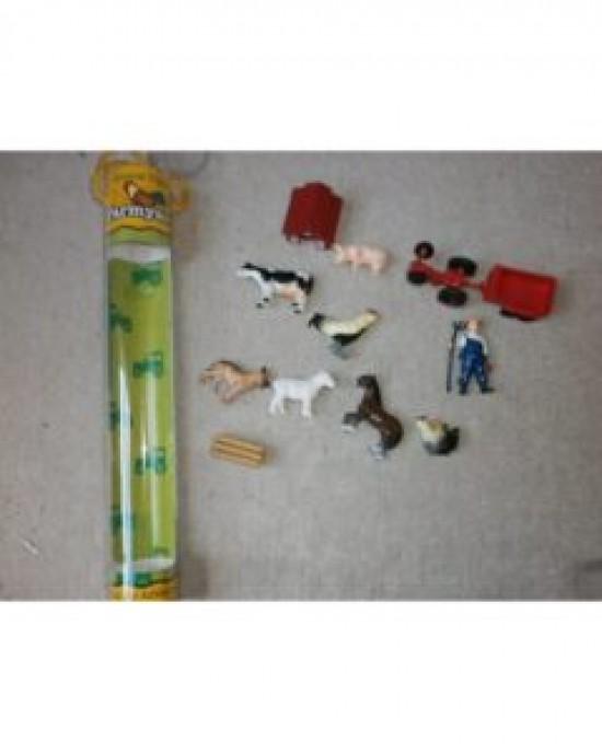 MINIATURE ANIMALI FATTORIA NEL TUBO