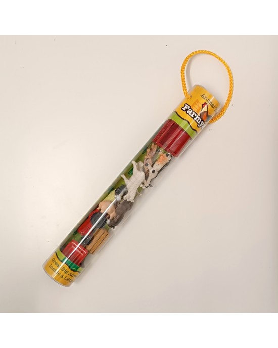 MINIATURE ANIMALI FATTORIA NEL TUBO