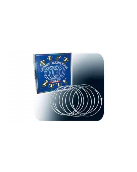 ANELLI CINESI 30 cm. SET DI 8 in METALLO CROMATO