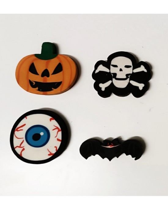 GOMME DA CANCELLARE SET 4 HALLOWEEN