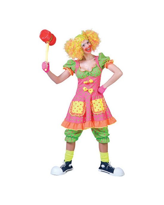 COSTUME CLOWN DONNA NEON