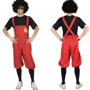 SALOPETTE ROSSO A POIS