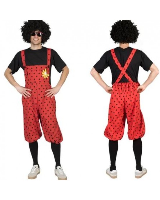 SALOPETTE ROSSO A POIS