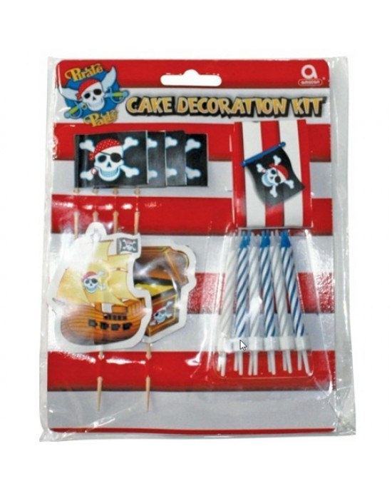 KIT DECORAZIONE TORTA PIRATI
