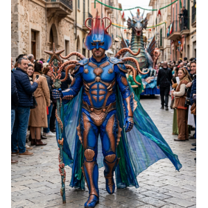 MASCHERA CUOIO ARTIGIANALE MEDIA