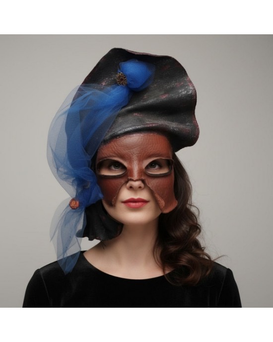 MASCHERA CUOIO ARTIGIANALI GRANDI