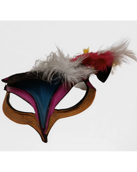 MASCHERA CUOIO ARTIGIANALE PICCOLA