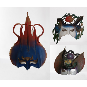 MASCHERA CUOIO ARTIGIANALE MEDIA