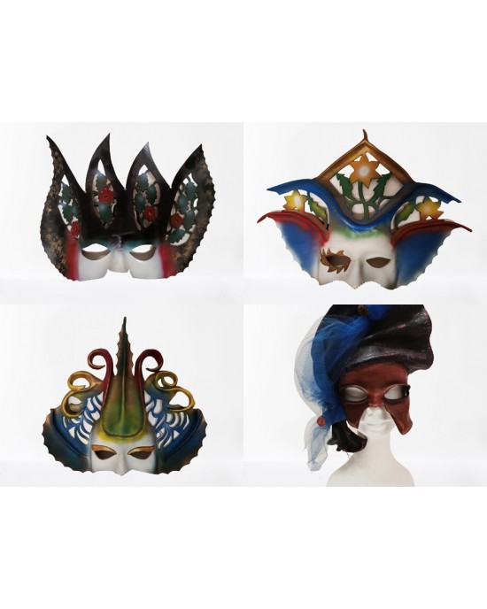 MASCHERA CUOIO ARTIGIANALI GRANDI