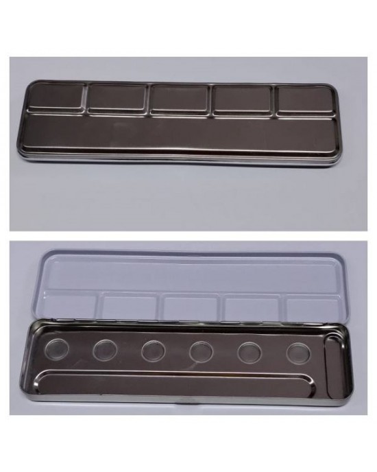 TAVOLOZZA METALLO DA 6 VUOTA (colori esclusi)