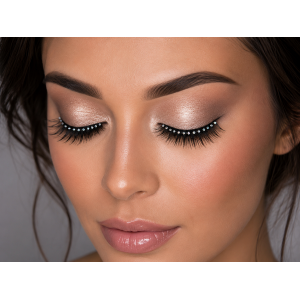 CIGLIA CAPELLI NATURALI CON STRASS 1