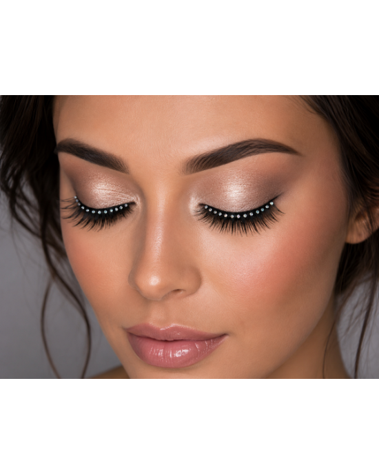 CIGLIA CAPELLI NATURALI CON STRASS 1