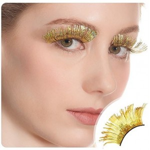 CIGLIA LUNGHE ORO METALLIZZATO 
