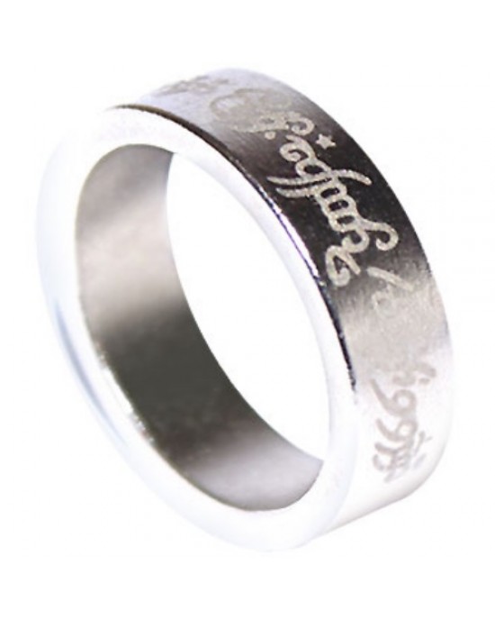 ANELLO PK ARGENTATO LETTERE 18 mm
