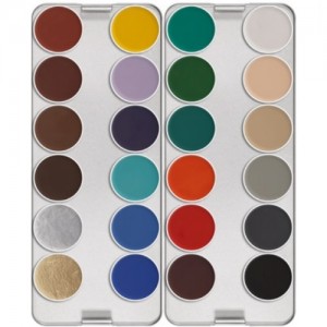 AQUACOLOR KRYOLAN TAVOLOZZA METALLO 24 COLORI (face painting)