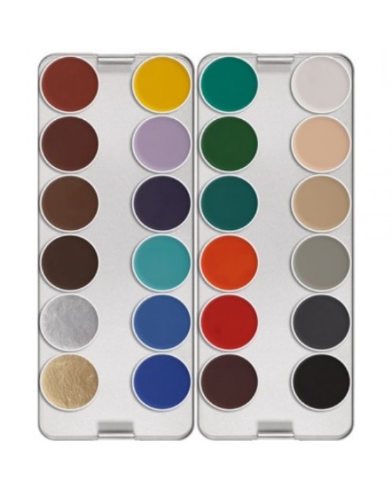 AQUACOLOR KRYOLAN TAVOLOZZA METALLO 24 COLORI (face painting)