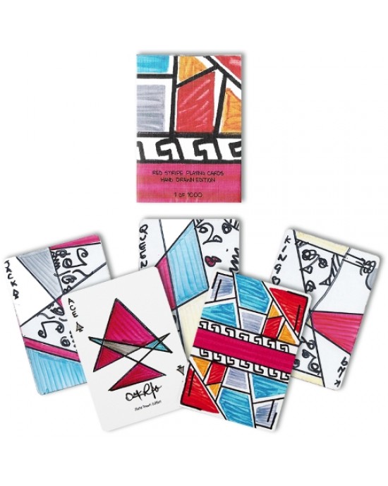 CARTE RED STRIPES HAND DRAWN EDITION