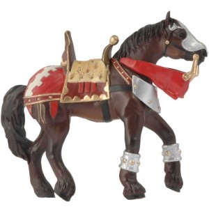 CAVALLO DESTRIERO ROSSO