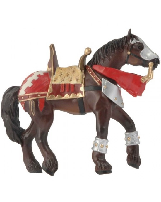 CAVALLO DESTRIERO ROSSO