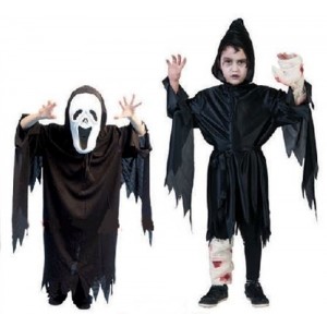 COSTUME TUNICA NERO BIMBO - HALLOWEEN
