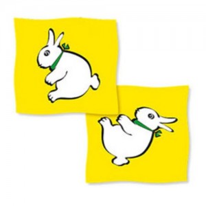 FOULARD CONIGLIO-PAPERA 45x45 cm GIALLO