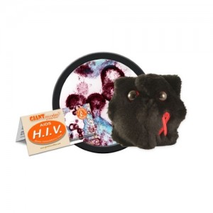 GIANTMICROBES PELUCHE HIV - Human Immunodeficiency Virus