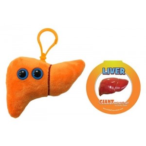 GIANTMICROBES PELUCHE PORTACHIAVI FEGATO Liver